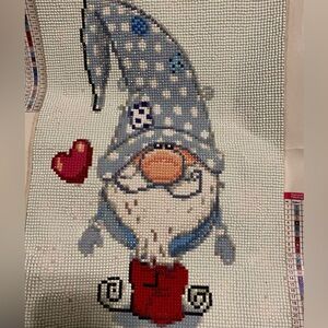 Diamond Art Gnome valentine picture.